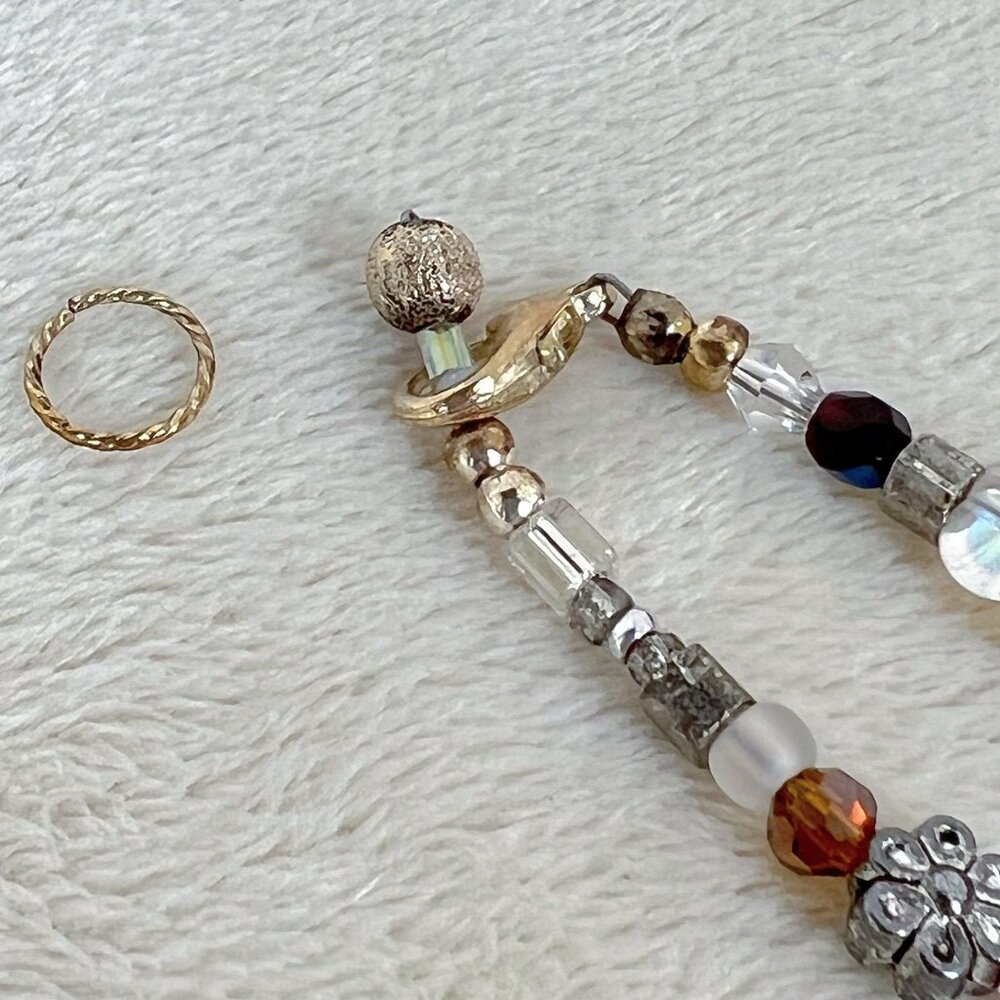 Artisan Beaded Necklace/Choker with Ceramic Pendant Host Pick - Picture 6 of 8